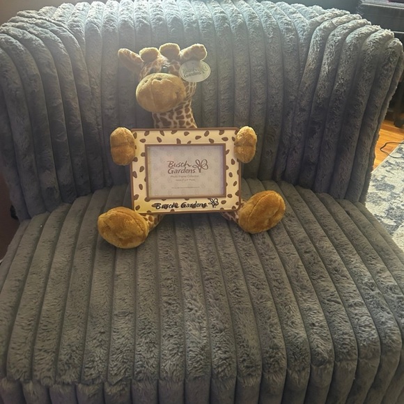 Busch Gardens Other - Busch Gardens Giraffe Plush Picture Frame - Tan and Brown